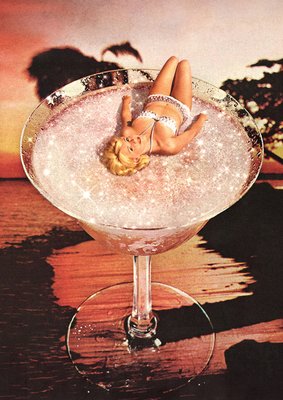 Glitter Pink Margarita by Vertigo Artography